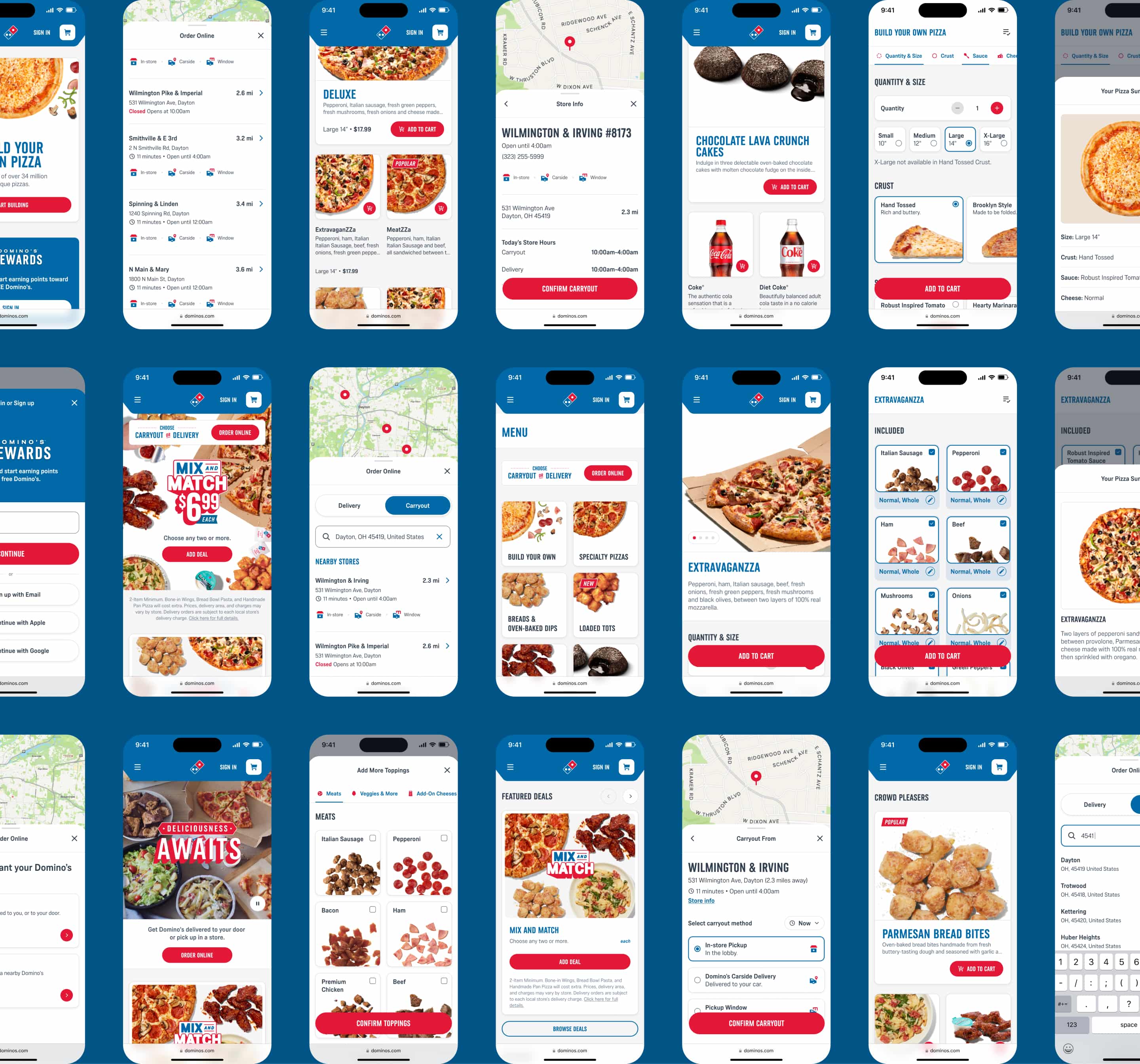 Domino's Screen Collage
